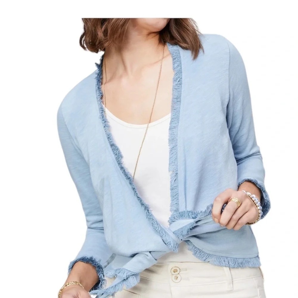 Spartina 449 Clara Convertible Cardigan Ashley Blue Size Small - Picture 4 of 12